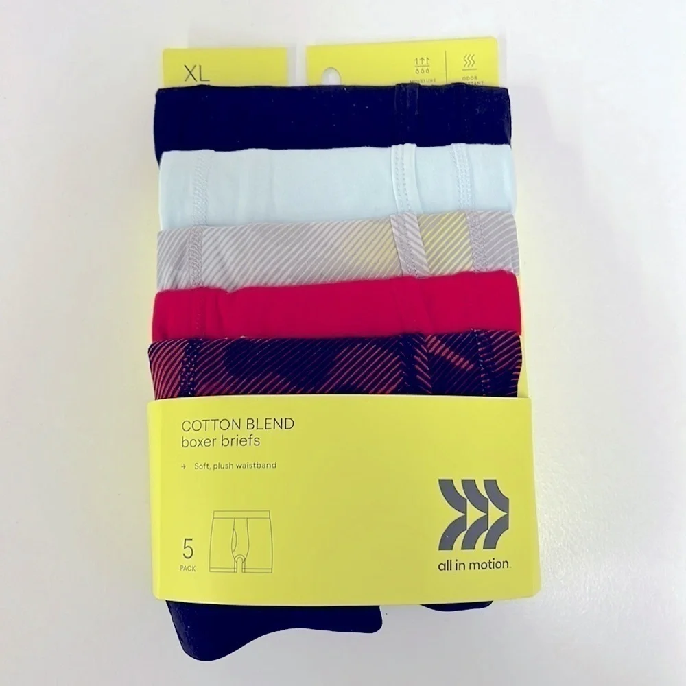 𝅺ALL In Motion - Boys Youth Cotton Blend Boxer Briefs - 5 pack